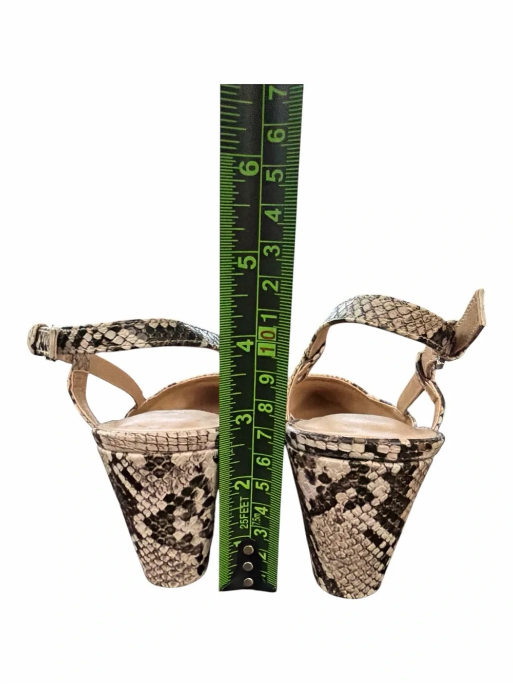 MARKET & SPRUCE Snakeskin Slingback Wedges Size 6
